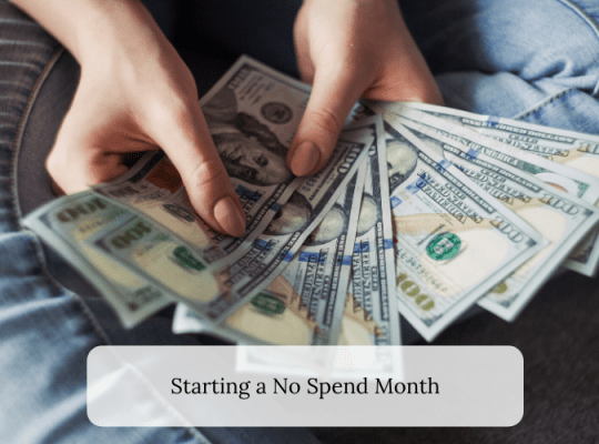 Starting a No Spend Month